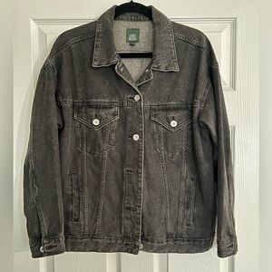 Black Jean Jacket- oversized